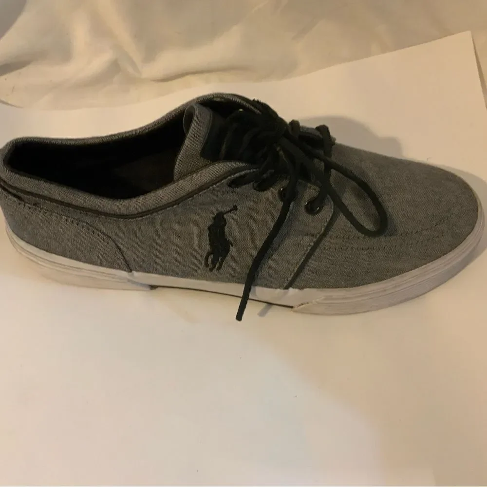 POLO RALPH LAUREN FAXON LOW Men size 8 D Light-Grey Nylon Casual Shoes